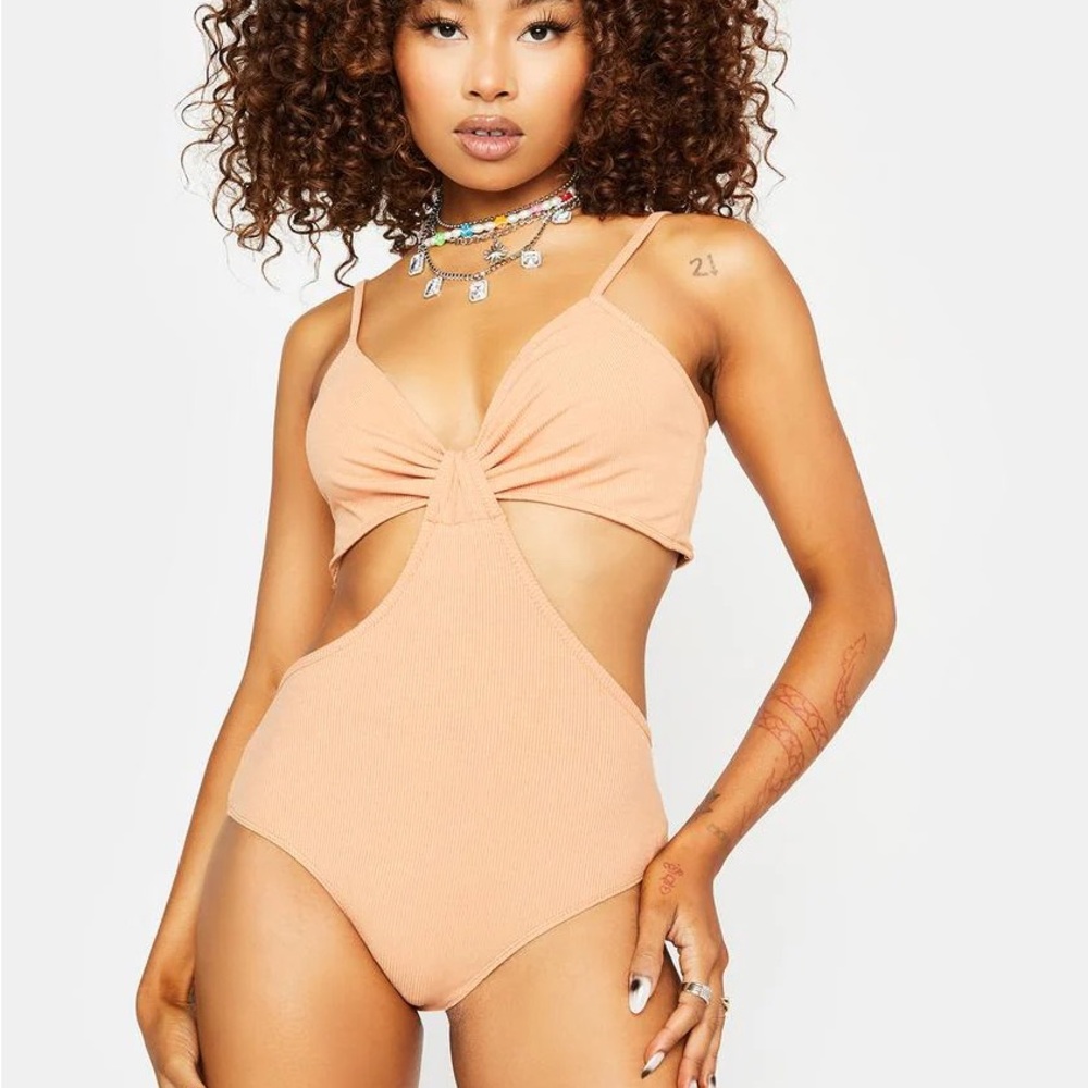 Peach bodysuit